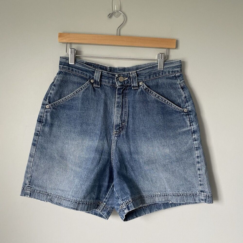 Riders Vintage Denim High-Rise Shorts 100% Cotton Blue Women's Size 10
